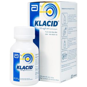 Cốm pha hỗn dịch uống Klacid 125mg/5ml điều trị nhiễm khuẩn đường hô hấp (60ml)
