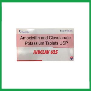 Thuốc kháng sinh Indclav 625 điều trị nhiễm trùng (Hộp 2 vỉ x 10 viên)