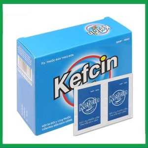 Thuốc cốm Kefcin 125 điều trị nhiễm khuẩn hô hấp, tiết niệu (24 gói)