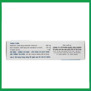 Nhà Thuốc Đa Phúc - Thuốc Klamentin 500/125 DHG Pharma điều trị viêm xoang, viêm tai giữa, viêm phế quản (3 vỉ x 4 viên) 2 Nhà Thuốc Đa Phúc - Klamentin 500 125 3