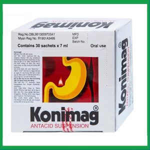 Hỗn dịch uống Konimag PT giảm buồn nôn, khó tiêu, loét đường tiêu hóa (30 gói x 7ml)