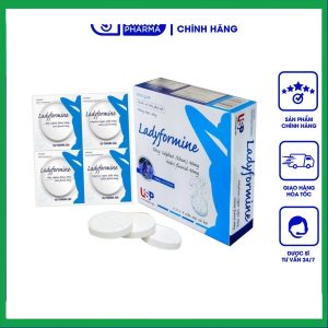 Nhà Thuốc Đa Phúc - Thuốc vệ sinh phụ nữ Ladyformine USP vệ sinh vùng kín sau sinh, hành kinh, khí hư, viêm ngứa (4 vỉ x 4 viên) 1 Nhà Thuốc Đa Phúc - Ladyformine1