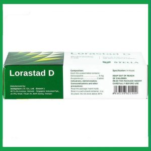 Nhà Thuốc Đa Phúc - Viên nén Lorastad D 5mg Stella giảm viêm mũi dị ứng, mày đay (3 vỉ x 10 viên) 3 Nhà Thuốc Đa Phúc - Lorastad D 5mg 2
