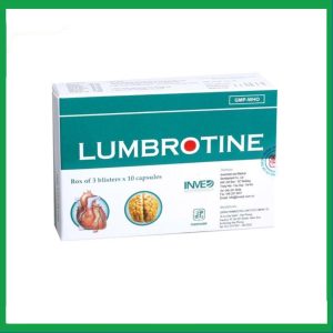 Viên nang cứng Lumbrotine TW3 điều trị các chứng tê mỏi chân tay, di chứng tai biến mạch máu não (3 vỉ x 10 viên)