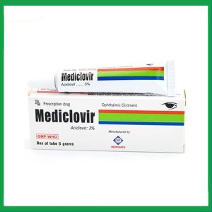Thuốc mỡ tra mắt Mediclovir 3% điều trị viêm giác mạc (5g)