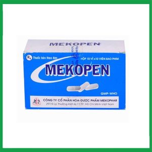 Thuốc Mekopen Mekophar điều trị bệnh nhiễm khuẩn đường hô hấp trên Hộp 10 vỉ x 10 viên