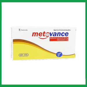 Thuốc Metovance Trường Thọ Pharma điều trị bệnh đái tháo đường (3 vỉ x 10 viên)