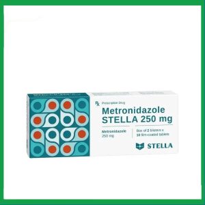 Viên nén Metronidazole Stella 250mg điều trị nhiễm Trichomonas, viêm phụ khoa, loét nướu (2 vỉ x 10 viên)