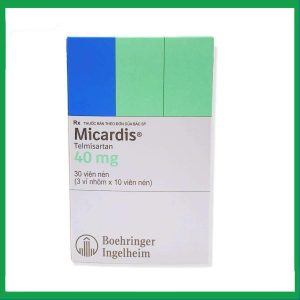 Viên nén Micardis 40mg điều trị tăng huyết áp vô căn (3 vỉ x 10 viên)