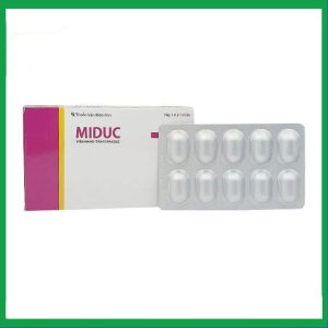 Miduc 100mg trị nhiễm nấm phụ khoa, ngoài da (Hộp 1 vỉ x 10 viên)
