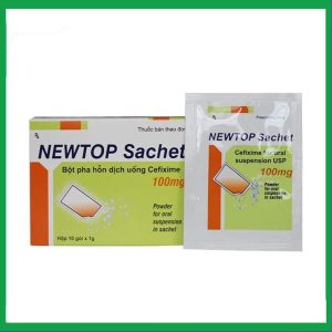 Bột pha hỗn dịch uống Newtop Sachet 100mg điều trị nhiễm khuẩn (10 gói x 1g)