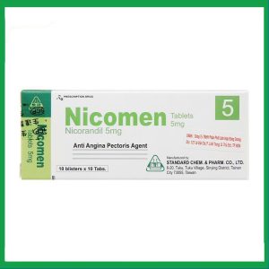 Nicomen Tablets 5mg trị đau thắt ngực (10 vỉ x 10 viên)