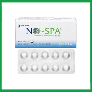 Thuốc No-spa 40mg Sanofi điều trị co thắt cơ trơn, sỏi túi mật, sỏi ống mật (5 vỉ x 10 viên)