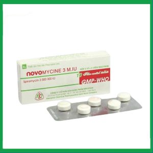 Thuốc Novomycine 3 M.IU điều trị nhiễm khuẩn hô hấp, da và sinh dục ( 2 vỉ x 5 viên)