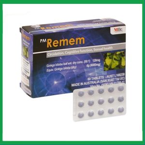 Thuốc Remem Probiotec điều trị suy tuần hoàn não, di chứng tai biến mạch máu não (4 vỉ x 15 viên)