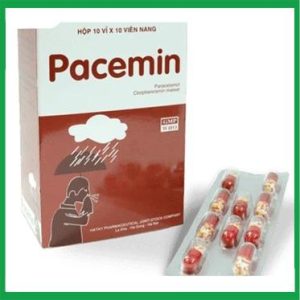 Viên nang cứng Pacemin 325mg/2mg điều trị cảm cúm, sốt, nhức đầu