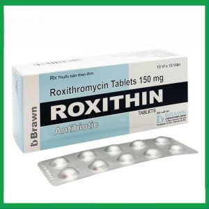 Roxithin 150mg trị nhiễm khuẩn (10 vỉ x 10 viên)