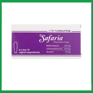 Viên đặt âm đạo Safaria Farmaprim điều trị nhiễm khuẩn hỗn hợp tại âm đạo (2 vỉ x 5 viên)