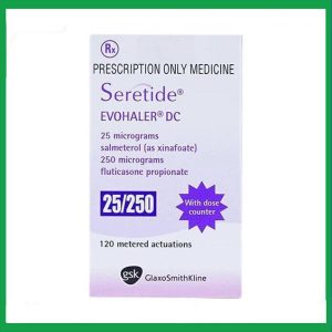 Khí dung Seretide Evohaler DC 25/250 trị hen phế quản (120 liều)