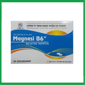 Viên uống bổ sung Magnesi B6 Hà Thành hộp 10 vỉ x 10 viên