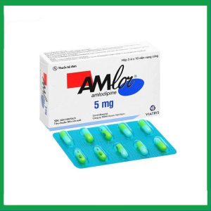 Thuốc Amlor 5mg Viatris điều trị tăng huyết áp, đau thắt ngực (3 vỉ x 10 viên)
