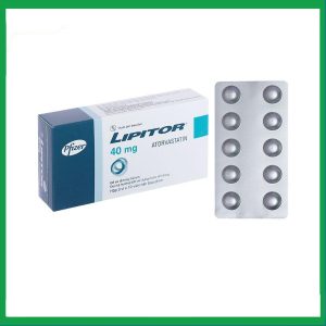 Viên nén Lipitor 40mg Pfizer điều trị tăng cholesterol toàn phần (3 vỉ x 10 viên)