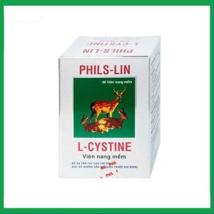 Viên nang mềm L-Cystine 500mg Phils Lin hỗ trợ điều trị viêm da do thuốc, sạm da, tàn nhang (12 vỉ x 5 viên)
