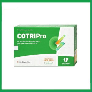 Viên uống Cotripro Thái Minh hỗ trợ tăng sức bền thành mạch, giảm triệu chứng của trĩ (2 vỉ x 10 viên)