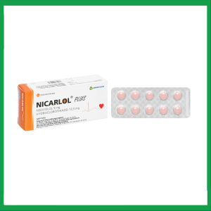 Viên nén Nicarlol Plus 5mg/12,5mg Agimexpharm điều trị tăng huyết áp (3 vỉ x 10 viên)