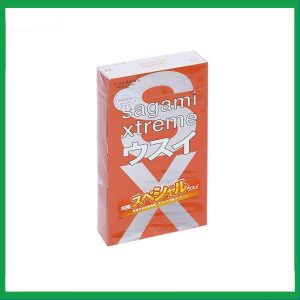 Bao cao su Sagami Xtreme siêu mỏng 52mm hộp 10 cái