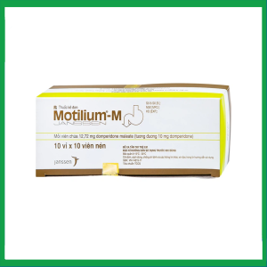 Viên nén Motilium-M Janssen điều trị triệu chứng nôn và buồn nôn (10 vỉ x 10 viên)