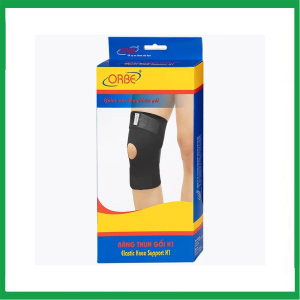 Băng thun gối H1 màu đen size S/M Orbe hỗ trợ vận động khi chơi thể thao