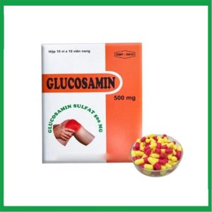 Thuốc Glucosamin 500mg Armephaco giảm triệu chứng của viêm khớp gối nhẹ và trung bình (Hộp 10 vỉ x 10 viên)