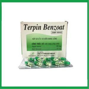 Thuốc Terpin Benzoat Mipharmco trị ho, long đờm ( Hộp 20 vỉ x 10 viên)