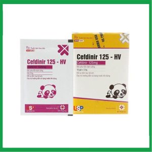 Bột pha hỗn dịch uống Cefdinir 125 - HV điều trị nhiễm khuẩn (10 gói)