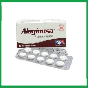 Thuốc Alaginusa giảm triệu chứng sốt và giảm đau đầu ( Hộp 10 vỉ x 10 viên)
