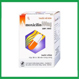 Thuốc Amoxicilin 500mg TW1 điều trị nhiễm khuẩn (10 vỉ x 10 viên)