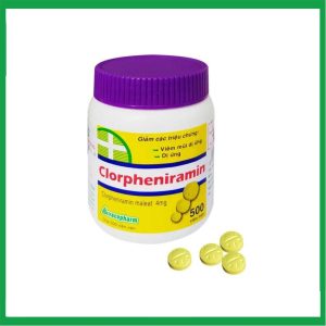 Thuốc Clorpheniramin 4mg Vacopharm điều trị viêm mũi dị ứng, chảy nước mũi