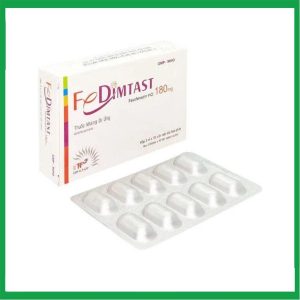 Thuốc Fedimtast 180mg điều trị viêm mũi dị ứng theo mùa, mày đay vô căn mạn tính (Hộp 3 vỉ x 10 viên)