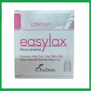Thụt Easylax Children hỗ trợ điều trị táo bón cho trẻ em ( Hộp 6 tuýp)