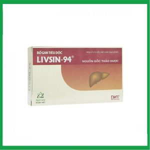 Viên nén Livsin-94 Hà Tây điều trị viêm gan cấp và mãn tính, suy gan (2 vỉ x 20 viên)