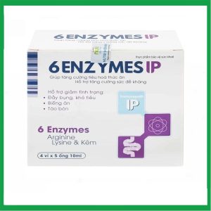 Dung dịch 6Enzymes IP Mediphar USA giúp tăng cường tiêu hoá thức ăn (Hộp 4 vỉ x 5 ống)
