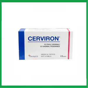 Viên đặt phụ khoa Cerviron Innate điều trị các bệnh lý âm đạo, viêm cổ tử cung ( Hộp 10 viên)