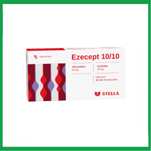 Thuốc Ezecept 10/10 điều trị tăng cholesterol máu (Hộp 3 vỉ x 10 viên)