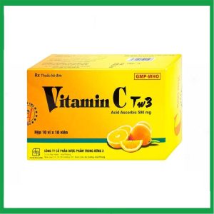 Thuốc Vitamin C TW3 điều trị bệnh do thiếu vitamin C ( Hộp 10 vỉ x 10 viên)