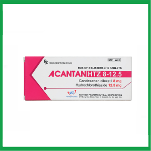 Thuốc Acantan HTZ 8-12.5 An Thiên điều trị tăng huyết áp (3 vỉ x 10 viên)
