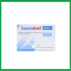 Thuốc Hasanbest 500/2,5 Hasan điều trị đái tháo đường típ 2 ( Hộp 2 vỉ x 15 viên)