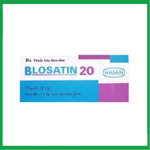 Thuốc Blosatin 20 Hasan điều trị triệu chứng viêm mũi dị ứng, viêm kết mạc dị ứng (5 vỉ x 10 viên)