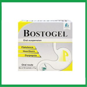 Hỗn dịch uống Bostogel Boston điều trị rối loạn tiêu hóa, đầy hơi, ợ nóng, khó tiêu (30 gói x 15g)