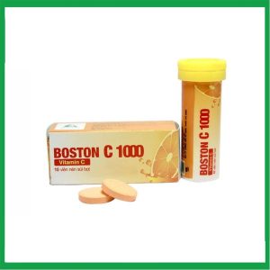 Viên sủi Boston C 1000 ngăn ngừa và điều trị thiếu Vitamin C (10 viên)